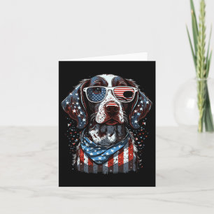 4th Of July Patriotic German Shorthaired Pointer D Card