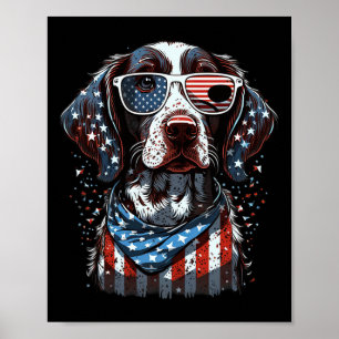 4th Of July Patriotic German Shorthaired Pointer D Poster