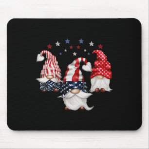 4th Of July Patriotic Gnomes Funny Cute American U Mouse Mat