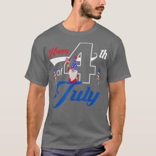 4th Of July Patriotic Gnomes Funny Cute American U T-Shirt