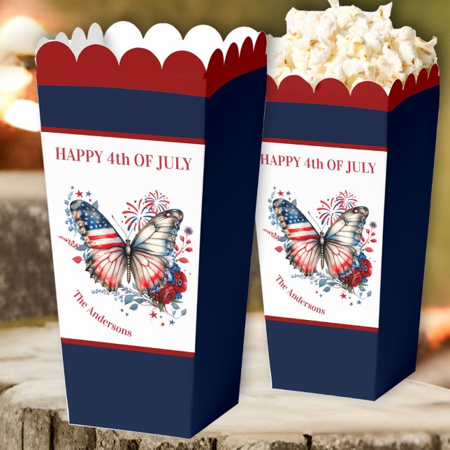 4th of July Patriotic Independence Day Family Name Favour Box (4th of July Patriotic Independence Day Family Name Favor Boxes)
