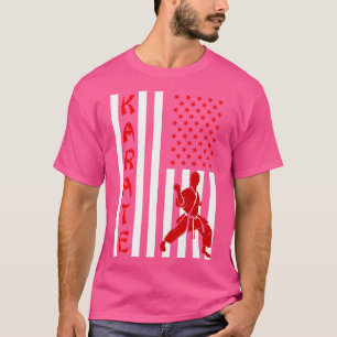 4th Of July Patriotic Karate Fighter Karate T-Shirt