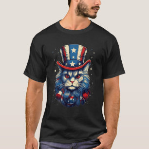 4th Of July Patriotic Norwegian Forest Cat T-Shirt
