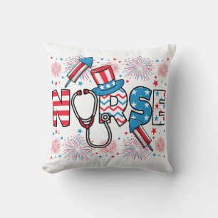 4th Of July Patriotic Nurse Cushion