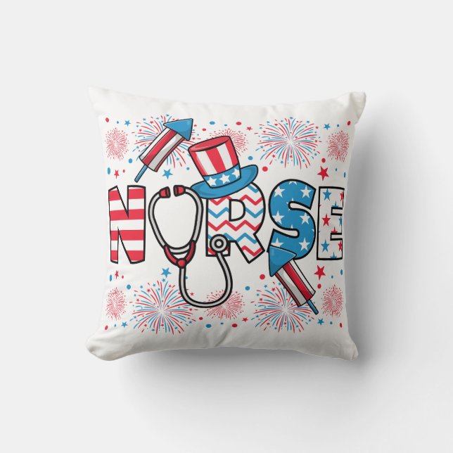 4th Of July Patriotic Nurse Cushion (Front)