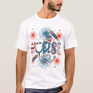 4th Of July Patriotic Nurse Men T-Shirt