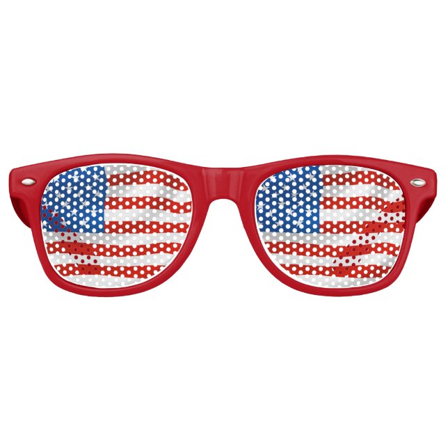 4TH OF JULY PATRIOTIC Party Sunglasses (Front)