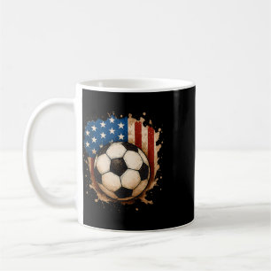 4th Of July Patriotic Soccer Usa American Flag Boy Coffee Mug