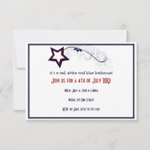 4th of July Patriotic Star Light Invitation