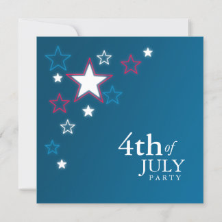 4th of July Patriotic Stars party invitation
