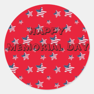 4th of July patriotic USA america flag star party Classic Round Sticker