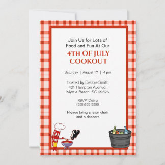 4th Of July Picnic/Cookout Invitation
