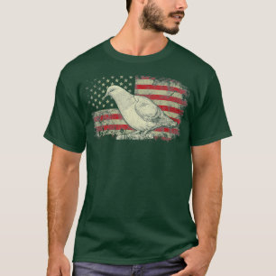 4th Of July Pigeon Bird USA Flag Patriotic Lover T-Shirt