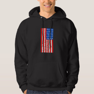 4th Of July Pilot Aeroplane American Flag Aviation Hoodie