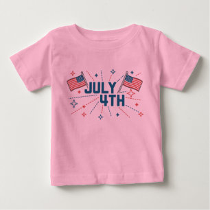 4th of July Pink Toddler T shirt