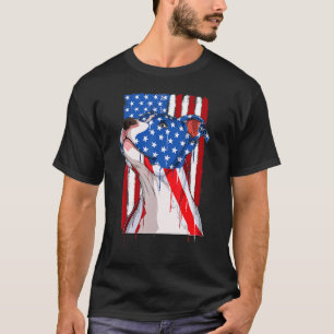 4th Of July Pitbull American Flag Patriotic Dog T-Shirt