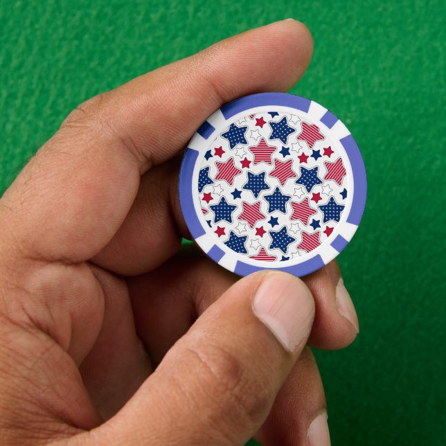 4th Of July Poker Chips (Hand)