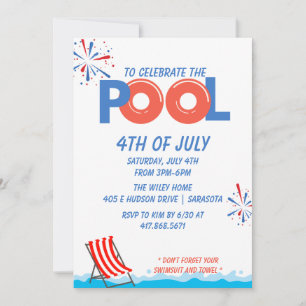 4th of July Pool Party  Save The Date