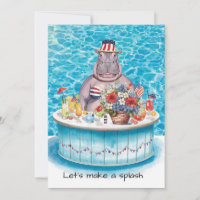 4th of July Pool Party with Hippo