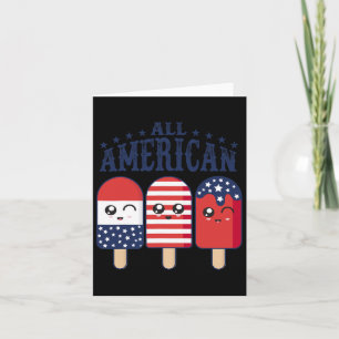 4th Of July Popsicle Usa Flag Patriotic Summer Boy Card