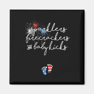 4th Of July Pregnancy Announcement  Magnet