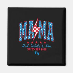 4th Of July Pregnancy Announcement Mama Patriotic Magnet