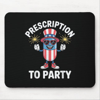 4th Of July Prescription To Party Pharmacy Indepen Mouse Mat