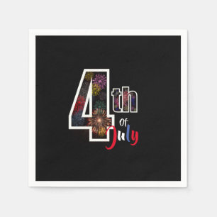 4th of July pretty fireworks Napkin