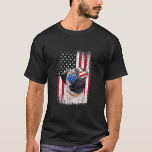 4th Of July Pug American Flag Patriotic Dog 1 T-Shirt