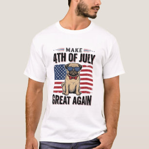 4th of July Pug Patriotic Vintage Shirt Design_1