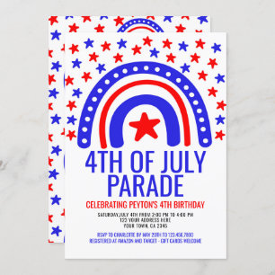 4th of July Rainbow Parade Invitation
