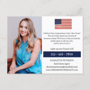 4th Of July Real Estate  Postcard