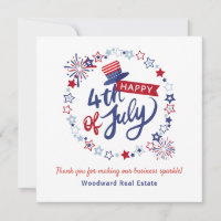 4th of July | Real Estate Thank You Clients Budget