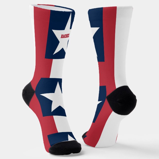 4th of July Red and Blue Socks (Angled)