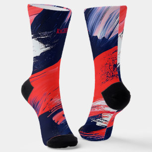4th of July Red and Blue Socks