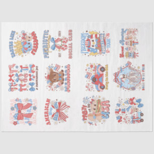 4th of July Red White and Blue for Arts & Crafts Tissue Paper