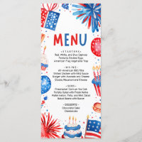 4th of July Red, White and Blue Patriotic Birthday