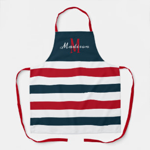 4th of July Red White and Blue Personalised Apron