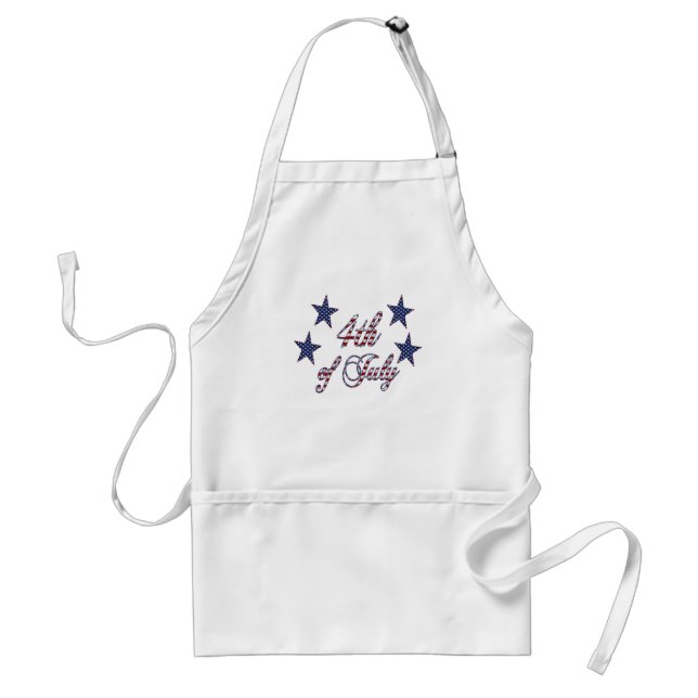 4th of July Red White and Blue Stars and Stripes Standard Apron (Front)