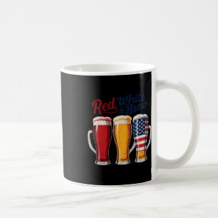 4th Of July Red White And Brew Beer Shirt Funny Am Coffee Mug