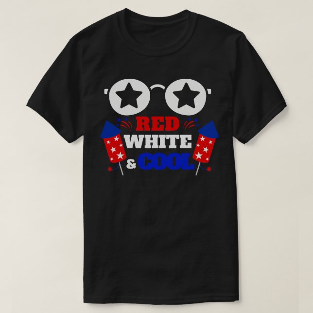 4th Of July Red White And Cool 35 T-Shirt (Design Front)