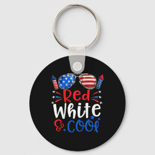 4th Of July Red White And Cool Patriotic Boys Kids Key Ring