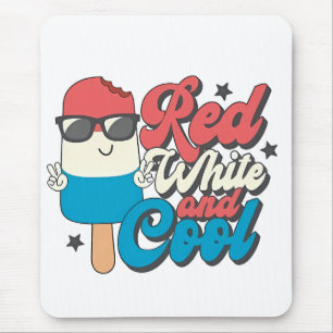 4th Of July Red White And Cool Popsicles Mouse Mat