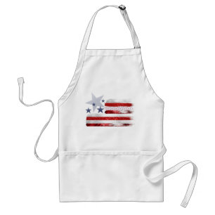 4th of July, red, white, blue apron