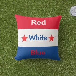 4th of July Red White Blue Cushion