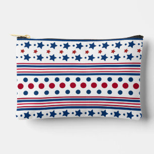 4th Of July Red White & Blue Patriotic Small Accessory Pouch