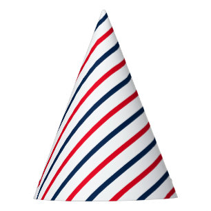 4th of July red white blue patriotic stripes Party Hat
