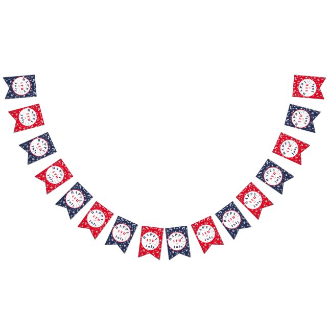 4th of July  Red White Blue Stars Bunting Flags (All)