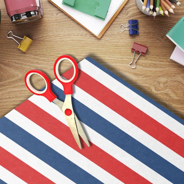 4th Of July Red White & Blue Stripes Tissue Paper (Creator Uploaded)