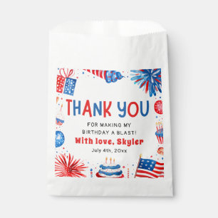 4th of July Red White Blue Summer Birthday Party Favour Bags
